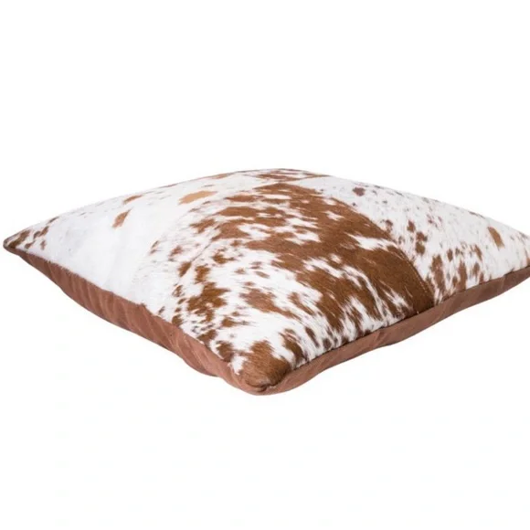 NWT Myra Cowhide Hairon Leather Cushion Pillow Cover - Picture 3 of 8